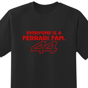 T-Shirt Lewis Hamilton 44 Ferrari Fan Unisex Motorsport Tee S-3XL Adult Size - Picture 1 of 10
