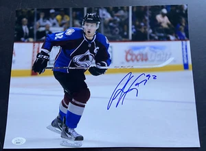 L@@K! Avalanche Gabriel Landeskog AUTO SIGNED 11x14 Hockey Action Photo- JSA COA - Picture 1 of 3