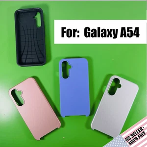 Interchangeable 3-Piece Case Set for Galaxy A54 – Silver, Pink & Purple Satin - Picture 1 of 18