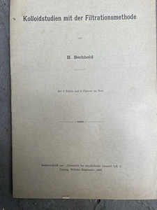 Twenty five biochemsitry offprints by H. BECHOLD - Foto 1 di 16