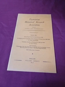 TASMANIAN HISTORICAL RESEARCH MAGAZINE 1983 Tasmanian Whaling Crews 1860-1898 - Picture 1 of 10