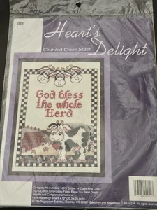 Kit de punto de cruz "Bless the Herd" de colección contado granja de vacas 8 x 10 nuevo - Imagen 1 de 4
