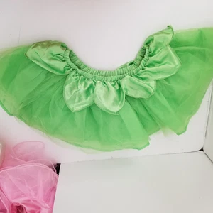 Disney Store Girls Green Satin & Tulle Tinkerbell Fairy Costume Skirt SZ 7 - Picture 1 of 10