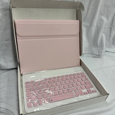 iPad Pro 11 Inch Wireless Keyboard Leather Case 1/2/3/4th Gens - Pink - Image 1 of 3
