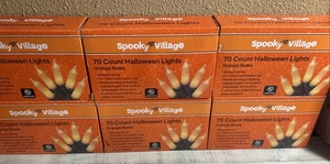 6 von Spooky Village 70 Stück Halloween Lichter orange Glühbirnen Schnur Innen - Bild 1 von 7