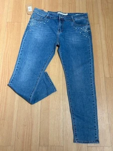 Jeanshose Damen 3XL /52 mit Nieten – Stilvolle hochwertige Trend-Jeans Damenhose - Bild 1 von 2