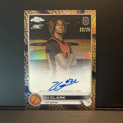 2022-23 Topps Chrome OTE Orange Basketball Refractor ZZ Clark /25 (RC) - Image 1 of 4