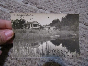 Seltene RPPC 1930er North Shapleigh Maine Bill's Cabins Schwarzweiß Postkarte - Bild 1 von 3