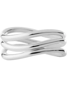 Anello LINKS OF LONDON donna Essentials argento sterling triplo fissaggio K NUOVO RRP120 - Foto 1 di 1