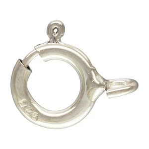Federringverschluss Sterlingsilber 8 mm. Verbinder für Schmuck. 10 Stk. Großer Ring - Bild 1 von 1