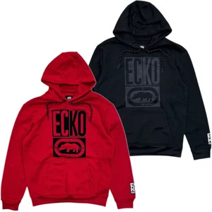 Ecko Unltd Men's Hoodie Classic Felt Logo Pullover Fleece Sweatshirt - Picture 1 of 6