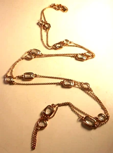 Kate Spade 302218 Opening Night Rose Gold Rhinestones Station Necklace MSRP $180 - Picture 1 of 5