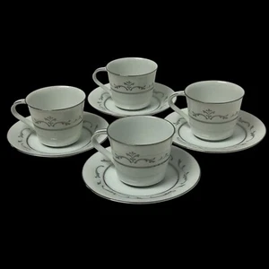 Set di 4 tazze e piattini vintage Noritake Caroline made in Japan design USA 6671 - Foto 1 di 21