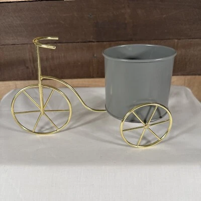 Triciclo de metal vintage para bicicleta maceta soporte maceta decoración Foto 1 de 4