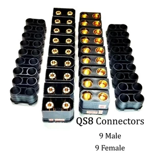 RCP-QS8 Connectors ANTI -SPARK 9 PAIRS Genuine Connectors (9 Male) (9 Female) - Picture 1 of 22