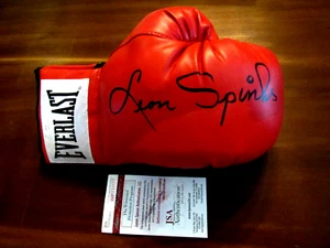 LEON SPINKS BOXING HEAVYWEIGHT CHAMP SIGNED AUTO VTG EVERLAST BOXING GLOVE JSA - Picture 1 of 3