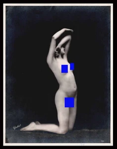 XXL grand format PHOTO DE NU féminin vers 1900 / GF82 risque sexy nude - Picture 1 of 1