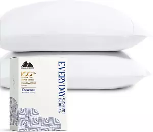 Mayfair Linen 100% Organic Cotton Percale Pillow Cases Standard/Queen Size Set o - Picture 1 of 12