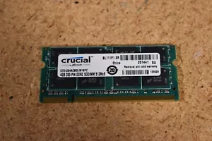 Crucial 4GB (1x4GB) PC2-6400 DDR2 800MHz SODIMM Laptop Memory CT51264AC800.M16FC - Picture 1 of 6