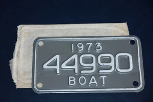 1973 MICHIGAN License Plate  ** BOAT   **  '73 MI BOAT ** W/ ORIGINAL ENVELOPE - Picture 1 of 1