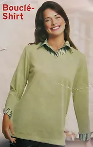 DAMEN - BOUCLE-SHIRT-BLUSE-PULLUNDER - FARBE: hellblau , Gr.40-42 - NEU - Bild 1 von 6