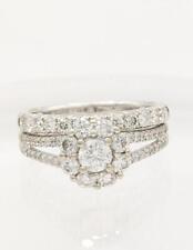 14K White Gold In Love By Brides Diamond Wedding Engagement Set Ring Band S-7
