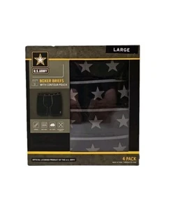 US Army Boxer Briefs With Contour Pouch 4 Pack Size L - Picture 1 of 3