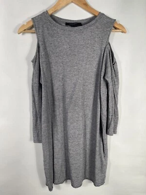 Vestido Esther Allsaints Para Mujer Pequeño Gris Media Manga Lana Viscosa Hombro Frío Foto 1 de 4