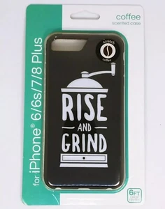 Slim Gel Case for iPhone 6, 6s, 7, 8 Plus Rise & Grind Coffee Scented shockproof - Picture 1 of 9