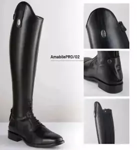 De Niro Tricolore Amabile Pro/02 Riding Boot Smooth Black Leather MA / S / EU39 - Foto 1 di 5