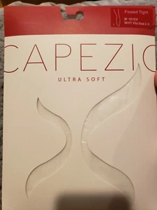 Niñas CAPEZIO Pie Apretado #1915C Talla 8-12 WHT Blanco NUEVO - Imagen 1 de 4