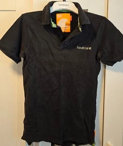 USED Men's Soulcal & Co Black Small Polo Shirt - Picture 1 of 3
