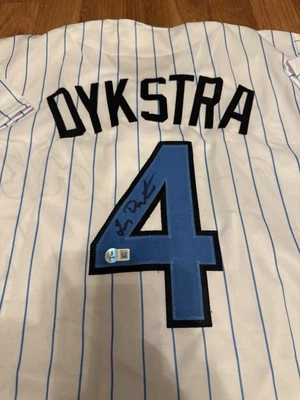 Camiseta firmada por Lenny Dykstra de los Mets de Nueva York con certificado de autenticidad Beckett Foto 1 de 4