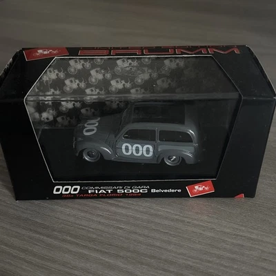BRUMM FIAT 500C BELVEDERE TARGA FLORIO COMMISSARI DI GARA - Immagine 1 di 4