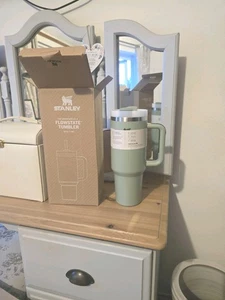 New Stanley Tumbler Cup with Straw Insulated Stainless Steel Water Sage Green - Picture 1 of 1