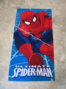 Ultimate Spiderman Beach Towel Marvel Y2K Retro Cotton 24x45 MarvelForKids - Picture 1 of 5