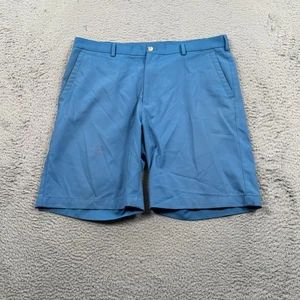 Peter Millar Shorts Mens Size 35 Crown Sport Blue Chino Outdoors Comfort 9" - Picture 1 of 11