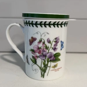 Portmeirion Botanic Garden Lathyrus Odoratus Sweet Pea Mug with Coaster Lid - Picture 1 of 12