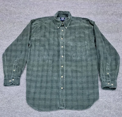 Vintage Field Gear Men's Size LT Corduroy Green Button Up Cotton Shirt Shacket - Image 1 of 4