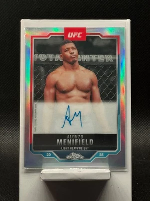 2025 Topps Chrome UFC - Alonzo Menifield Veteran Signature CVA-AM Refractor /199 - Image 1 of 2