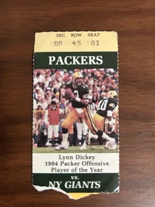 9/15/85 Giants At Packers “Coming To America” Game Ticket Stub-Eddie Murphy - Picture 1 of 2