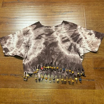 Camiseta De Colección Años 70 Fruit Of The Loom Para Mujer S Marrón Tie Dye Hippie Boho De Colección Y2K Foto 1 de 4