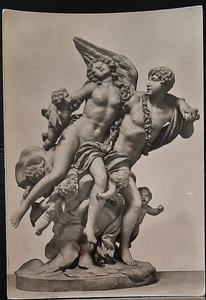(GB-8101)GB 1958 Vintage Postcard Cupid and Psyche Terracotta Claude Michel - Picture 1 of 2