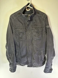 Abercrombie & Fitch Sawtooth Sentinel Military Jacke Herren Large L Logo Schwarz - Bild 1 von 12
