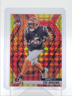 TEE HIGGINS 2025 MOSAIC CHOICE RED YELLOW PRIZM BENGALS /89 Q4705 - Image 1 of 2
