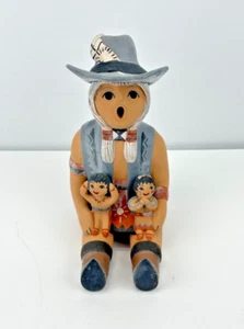 Jemez Pueblo Native American Handmade Clay Storyteller - L Tsosie - Corn Hill - Picture 1 of 10