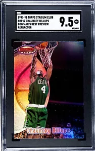 1997-98 Stadium Club Bowmans Best Preview Refractor Chauncey Billups SGC 9.5 MT+ - Picture 1 of 2