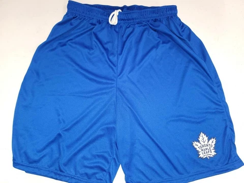 0724 Mens TORONTO MAPLE LEAFS Polyester Jersey SHORTS Embroidered ROYAL POCKETS Cover