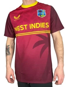 Castore Mens West Indies ODI Take Down SS Cricket Top / Maroon / RRP £50 - Picture 1 of 1