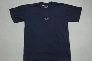 Camisa Oakley Softwear De Colección Para Hombres Pequeña Azul Centro Bordado Logo Hecha en EE. UU. - Imagen 1 de 10